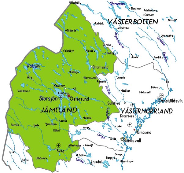 Map of Jamtland