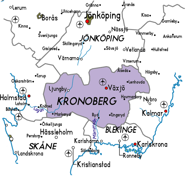 Map of Kronoberg